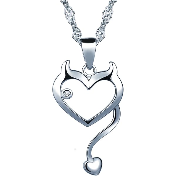Amazon.com: Controse Sexy Devil Heart Necklace : Clothing, Shoes