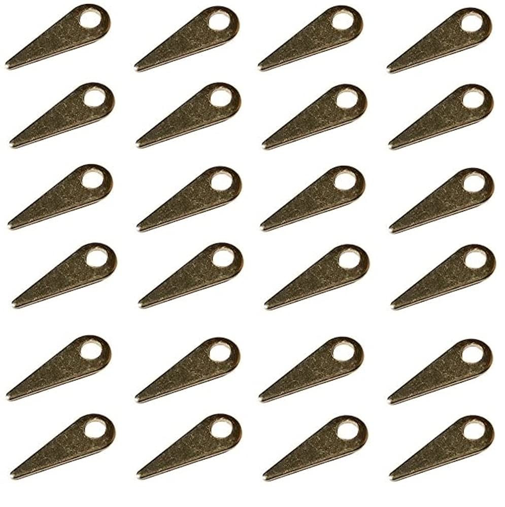 Merriway BH02339 (20 Pcs) EB Picture Frame Turn Buttons Screen Clips Small 13mm (1/2 inch) Brass Plated - Pack of 20 Pieces