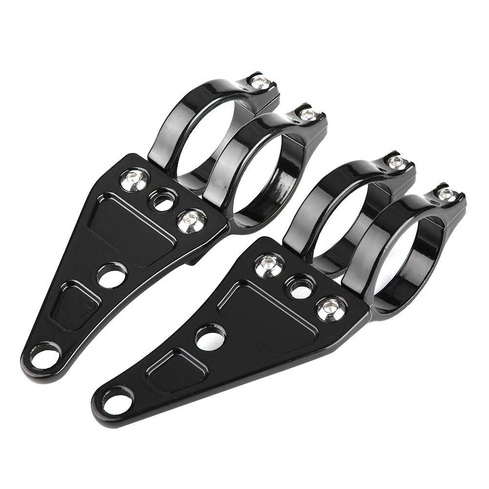 Aramox Motorcycle Headlight Bracket 2pcs Headlight Mount Bracket Clamps Head Lamp Holder Fork 38-41mm/1.5-1.6in for Motorcycle