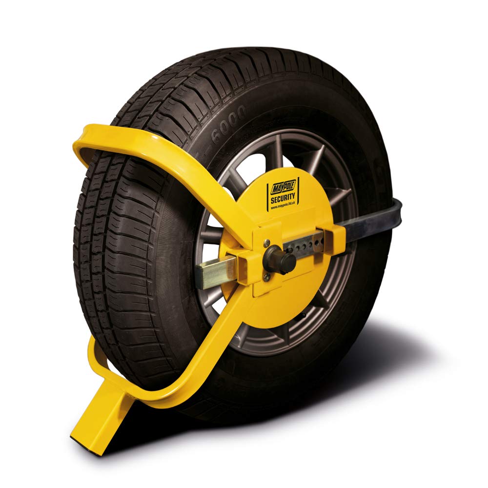 Maypole 13-17 Inch Universal Wheel Clamp Suitable for Cars, Vans, Trailers, Caravans with Tyre Width 175 mm to 215 mm Diameter 450 mm to 650 mm