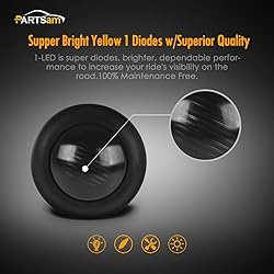 Partsam 5x 3/4" Mini Smoke Lens Amber LED Clearance