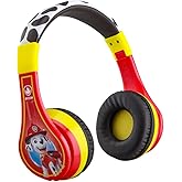 eKids Paw Patrol Marshall Bluetooth Headphones for Kids, Wireless Headphones with Microphone Includes Aux Cord, Earphones for School, Home, or Travel (Paw Patrol Marshall)