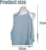 BRITECO Soft Cotton Breastfeeding Cover Multi-Use Nursing Privacy Scarf Canopy view 3