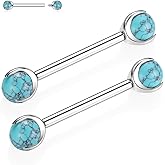 14 Gauge Nipple Rings Titanium Nipple Jewelry Tongue Rings Internally Threaded Nipple Barbell Bars Bridge Nipple Piercing Jewelry for Women