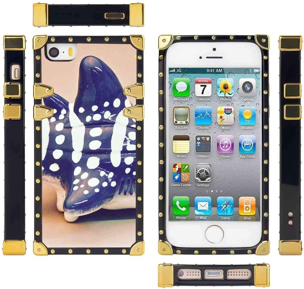 iPhone SE (2016) or iPhone 5S (2013) or iPhone 5 (2012) (5.5 Inch) Whale Shark Christmas Square Edge Case