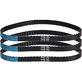 Uxcell 3 Pcs 142XL Timing Belt, 71 Teeth, 0.37" Width, 0.20" Pitch, Trapezoidal Tooth Profile, Rubber Geared Cogged Belt