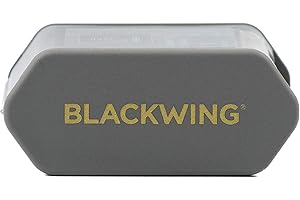 Blackwing Two-Step Long Point Pencil Sharpener, Grey, German Steel Blades, Creates Sharp Long Pencil Point, Pack of 1