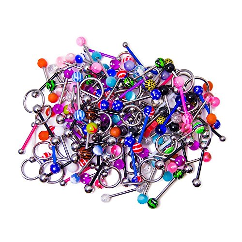 Pierce Plex 20 Tongue Ring Nipple Ring Assorted Packs