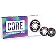 CORE ABEC 9 Skateboard Bearings - Pack of 8/4 Sealed Bearings for Skateboards, Longboards, Stunt Scooters and Roller Skates 608 Bearings (8 Pack, Red ABEC 9) (8 Pack, Titanium, 1)