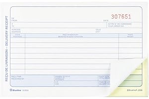 Blueline Delivery Receipts 50 Numbered Carbonless Duplicates Bilingual 4-1/4-Inchx7-Inch (DCB56)