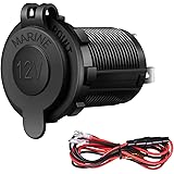 Cigarette Lighter Socket Car Marine Motorcycle ATV RV Lighter Socket Power Outlet Socket Receptacle 12V Waterproof Plug by ZH