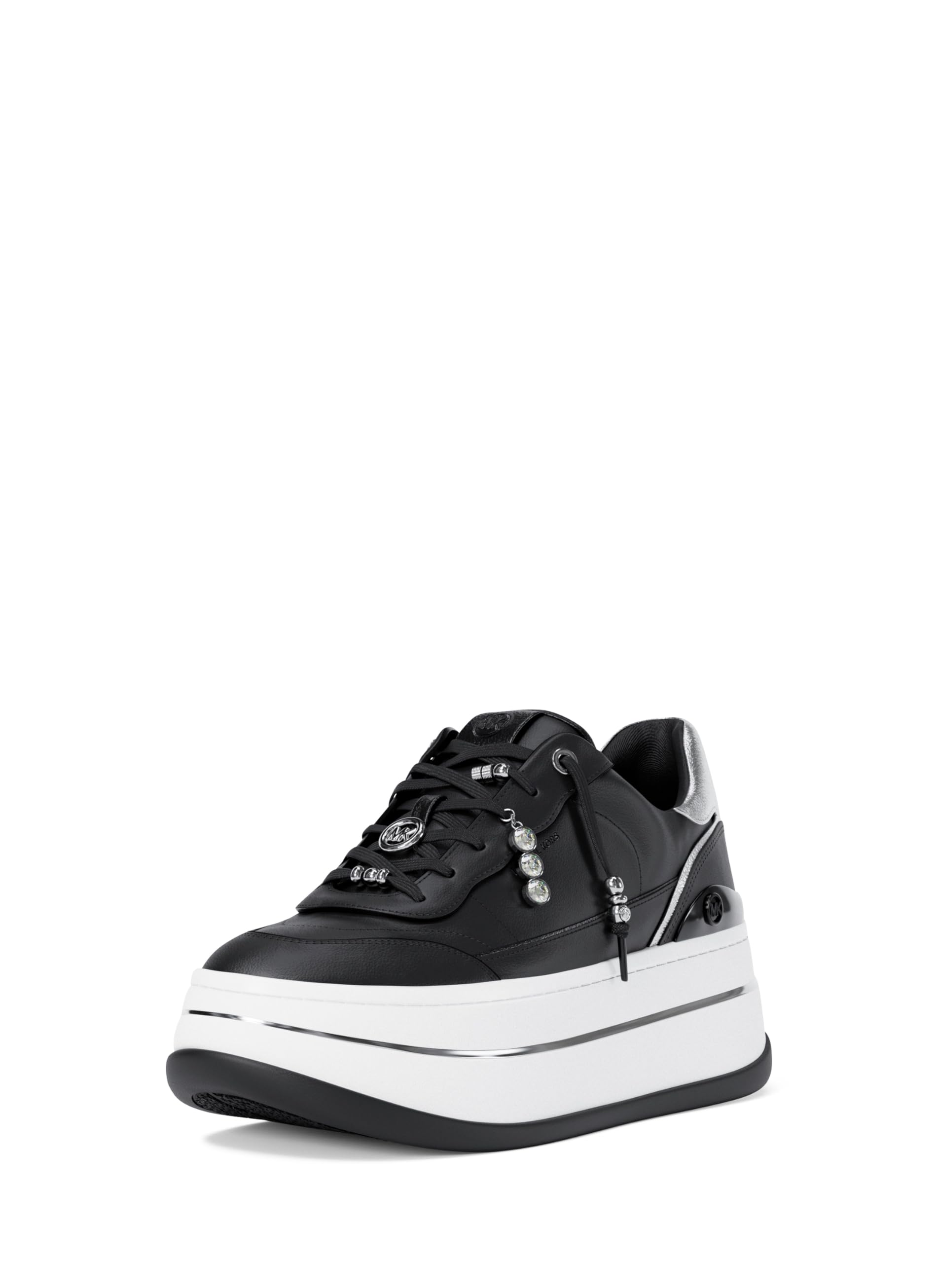 Michael Kors Women’s Hayes Lace Up Sneaker, Black, 5.5
