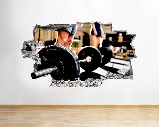 tekkdesigns q397 W Pesos Fitness Estilo de Vida Smashed Adhesivo ...