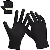 ENPOINT Archival Photo Gloves, 10 Pairs Black Work Gloves for Art Handling Working Photography Cloth Gloves Liners Bulk for Handling Film, Photo, Coin Collectors, Jewelry, Metal Inspection Men & Women