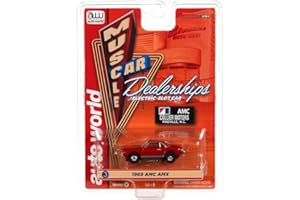 AW AUTO WORLD Auto World Thunderjet Collier Motors - 1969 AMC AMX (Red) HO Slot Car
