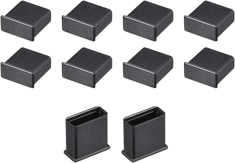 sourcing map 10pcs Silicone USB Cap Port Cover Anti Dust Protector 13mmx5mm for USB 2.0 Black