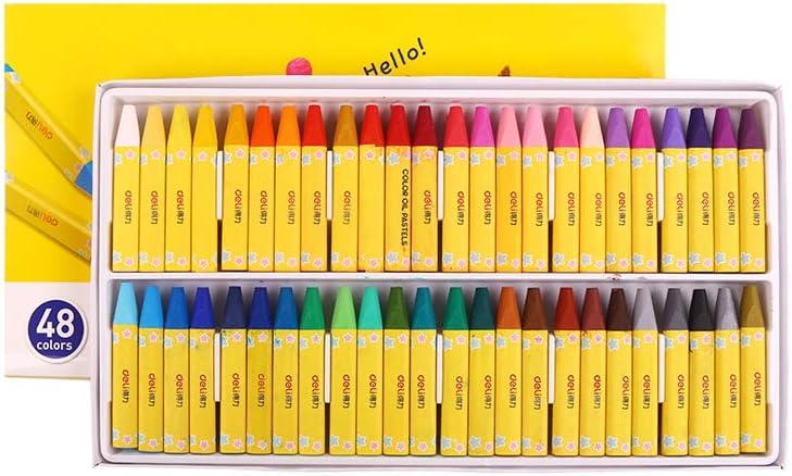 SZGS Lápiz de Color Tiza de Color Cepillo para niños Pintura al óleo Palo Caja Fuerte