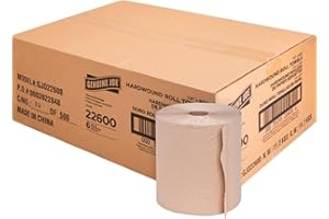 Genuine Joe GJO22600 Embossed Hardwound Roll Towels (Pack of 6)