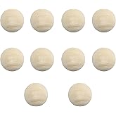 PDETVEO 10PCS 1 Inch Natural Wooden Ball, Unfinished Decorative Balls, Round Wood Balls, Smooth Wooden Balls for Arts, Crafts, DIY Projects (Dia 25mm)