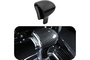 LDYFC Sport Style Gear Shift Knob Cover Sticker Head Trim for Au-di A4 A5 A6 S6 A7 S7 Q5 Q7 (ABS with Carbon Fiber Pattern)