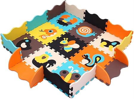 XMTMMD Baby Puzzle matte Play Bereich Weich ineinandergreifende SCHAUMSTOFF Spielmatte Set Schutz Bodenbelag Fliesen für Kind