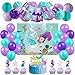 Mermaid Party Decorations Kit Under the Sea Party Supplies for Girls Birthday Party Baby Shower Decorations