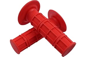 Worldmotop Motorcycle Handlebar Grips Non-Slip Soft Rubber Grips Handlebar with 7/8" 22mm 24mm Replacement for All Off Road A