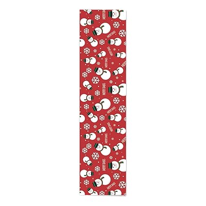 YaYa Cafe Christmas Decorations Table Runner Cloth Cover Merry Christmas Snowman