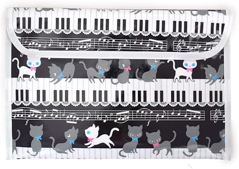 Amazon Co Jp 連絡袋 B5 ピアノの上で踊る黒猫ワルツ ブラック N おもちゃ
