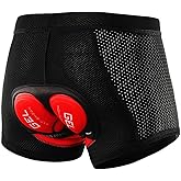 Towintec Mens Cycling Underwear Shorts 5D Gel Padded Bike Bicycle MTB Liner Undershorts Quick-Drying Breathable Underpants