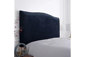 CSYBYW Velvet Bed Headboard Cover for Queen King Full Size,Stretch Headboard Slipcover Soft Dustproof Protector Cover Bed Head Cover for Bedroom(6# Navy Blue,220cm(86''))