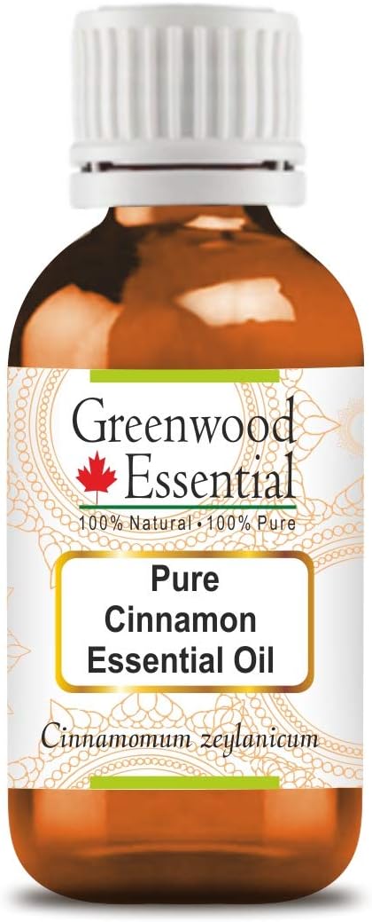 Greenwood Essential Pure Cinnamon Essential Oil (Cinnamomum zeylanicum) Steam Distilled Natural Therapeutic Grade 15ml (0.50 oz)