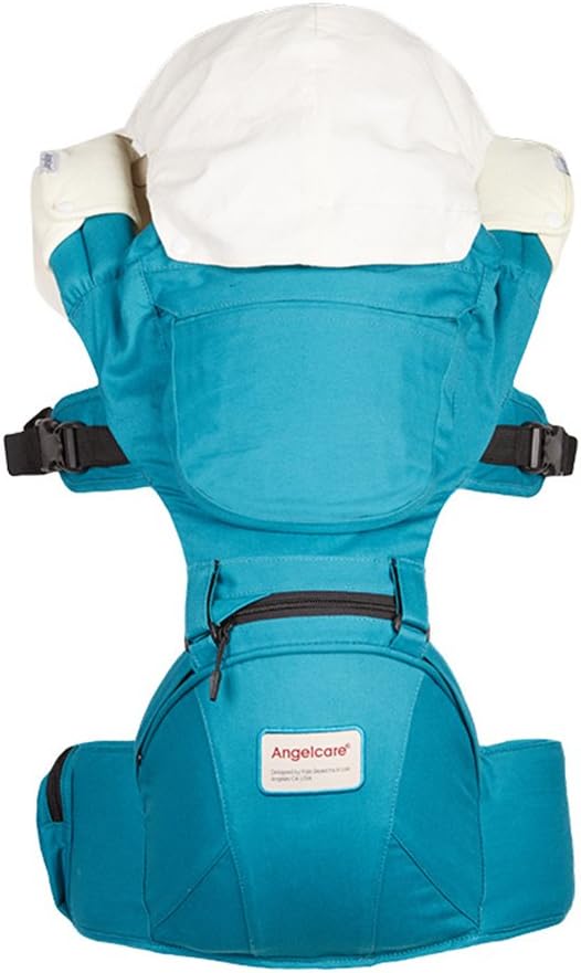 Baby Hip Seat Carrier with Pockets, Ergonomic Waist Belt Wrap Backpack 100% Cotton 4 in 1 Suitable for 3-36Months (Green)