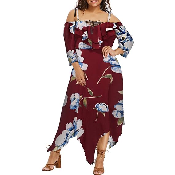Smony Dress Robe Longue à Lacets En Mousseline De Soie Pour