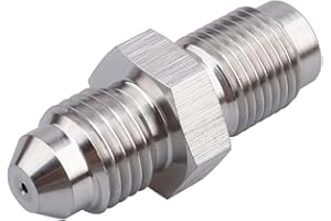 AC PERFORMANCE Inverted Flare 7/16 x 24 to Male -4 AN Restrictor " 1mm " Stainless Steel (Garrett Turbo Oil Feed)