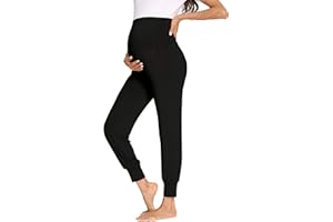 fitglam Women's Maternity Pants Over Belly Lounge Pajamas Clothes Pregnancy Must Haves Joggers with Pockets