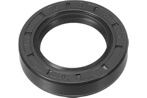 uxcell Oil Seal, TC 35mm x 55mm x 12mm Nitrile Rubber Cover Double Lip with Spring for Mechanical Motive Axle Bearing Shaft, Black