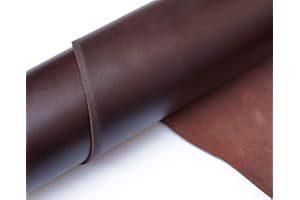 JEEREAL Leather Square 2.0mm Thick Wine Full Grain Leather for Crafts/Tooling/Hobby Workshop Leathercraft