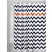 iDesign Fabric Chevron Shower Curtain for Master, Guest, Kids', College Dorm Bathroom, 72