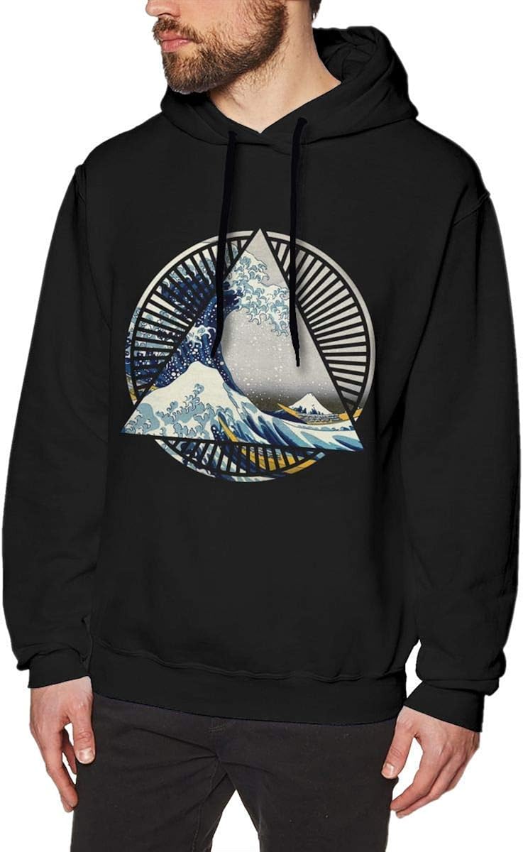 Anime Hokusai Mount Fuji Great Wave Men's Long Sleeve