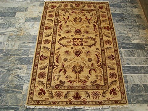 AL AHMEDANI LINEN Wonderful Chobi Zeiglar Mahal Rectangle Rug Wool Hand Knotted Carpet (4.11 X 3.2)'