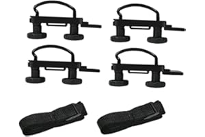 Roof Box U Bolt Clamps Kit (4 Pcs) - 82mm (3.2 inch) Universal Fit for Car Van Roof Rack & Cargo Box Hardware