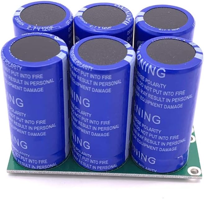 LLAni 6pcs 2.7V 120F Super Farad Capacitor Double Row With Protection Board 16V 20F Ultracapacitor Car Rectifier