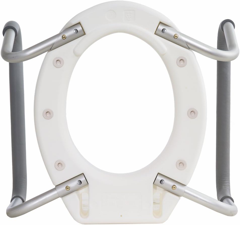 Essential Medical Supply Toilet Seat Riser with Removable Arms - Standard Bowl, 17.5 x 13.5 x 3.5 Inch: Health & Personal Care
