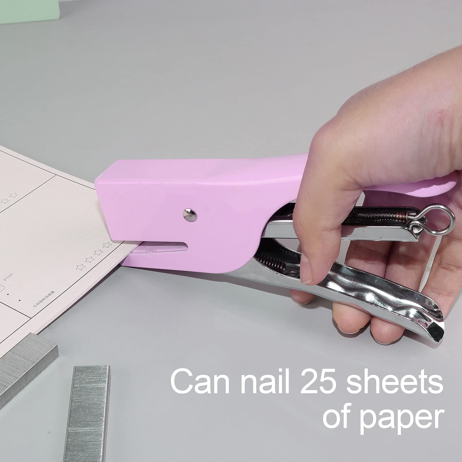 MultiBey Cute Plier Stapler Handy Clipper Staplers 25 Sheet Capacity