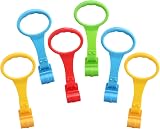 JoyPlus 6Pcs Baby Ring Pull Up Rings for Crib Stroller Walker Multi-Color view 1