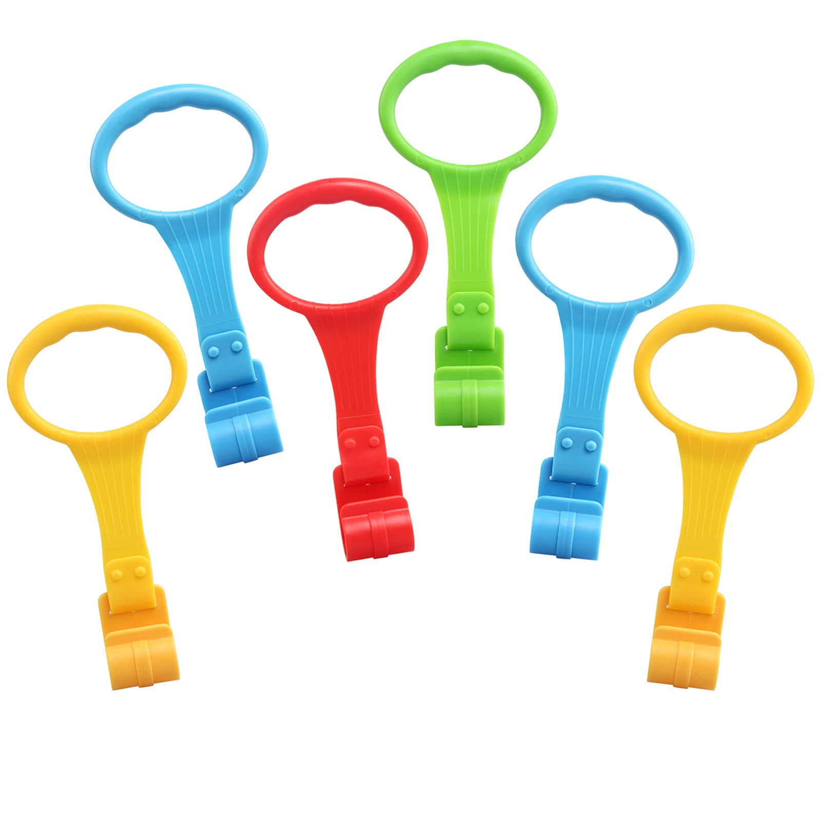 JoyPlus 6PCS Baby Playpen Ring Baby Crib Pull up Rings Baby Bed Stand Up Rings Baby Walking Assistant Baby Walker Baby Crib Hanging Rings.