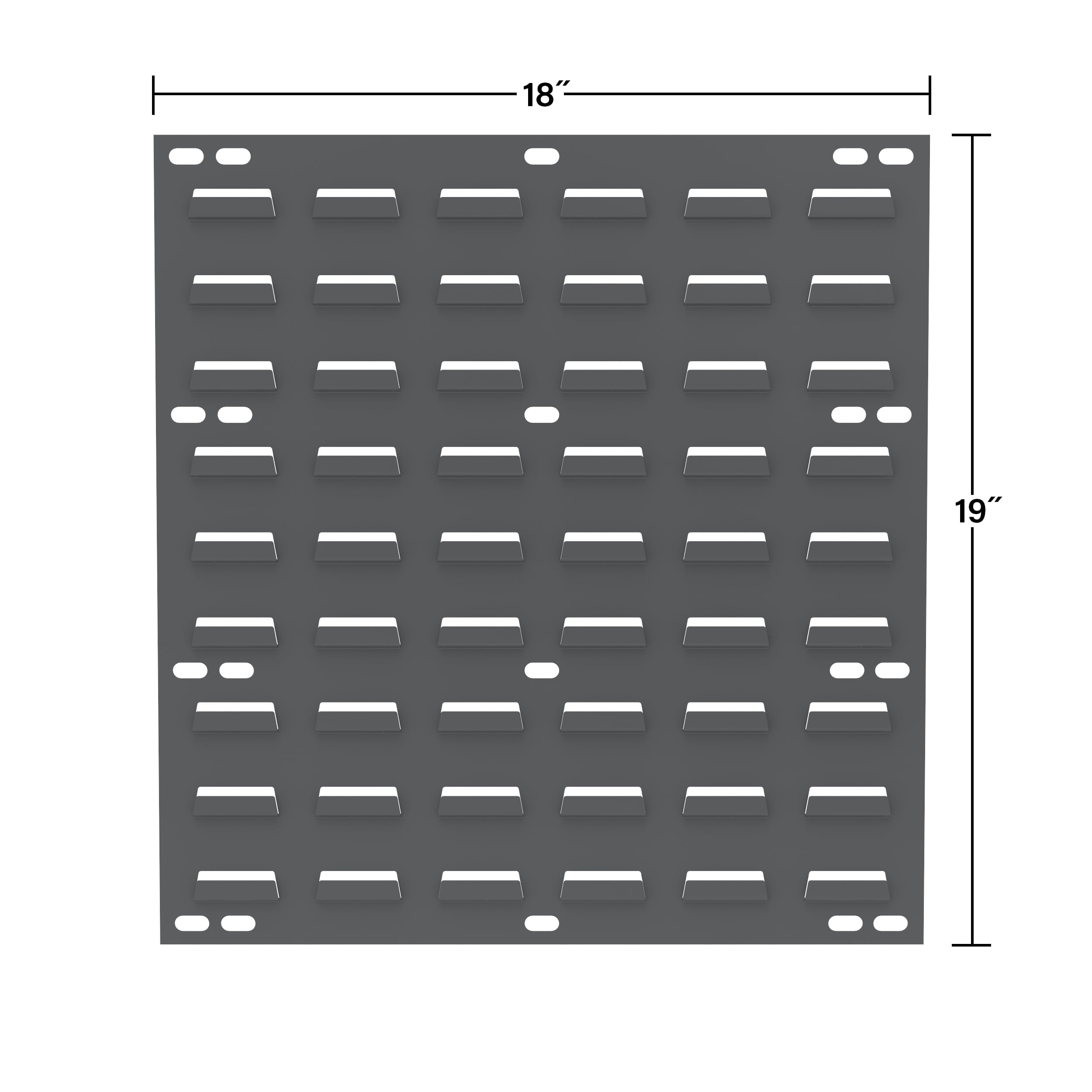 Akro-Mils 30618 Heavy Duty Wall Mount Garage Storage Steel Louvered Panel | Wall Storage Bin Hanging Organizer System for AkroBins, 18-Inch W x 19-Inch H, Grey, 4 Pack