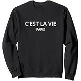 Paris Tees C'est la vie Paris Sweatshirt ,Blue ,Small