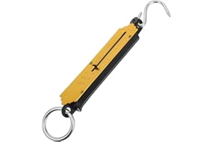 Yardwe Portable Spring Hand Scale 25Kg Gold Lightweight Luggage Weighing Tool for Travel and Fishing